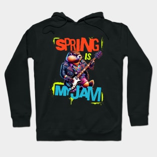 Spring Is My Jam Electric Guitar Punk Bass Music Hoodie